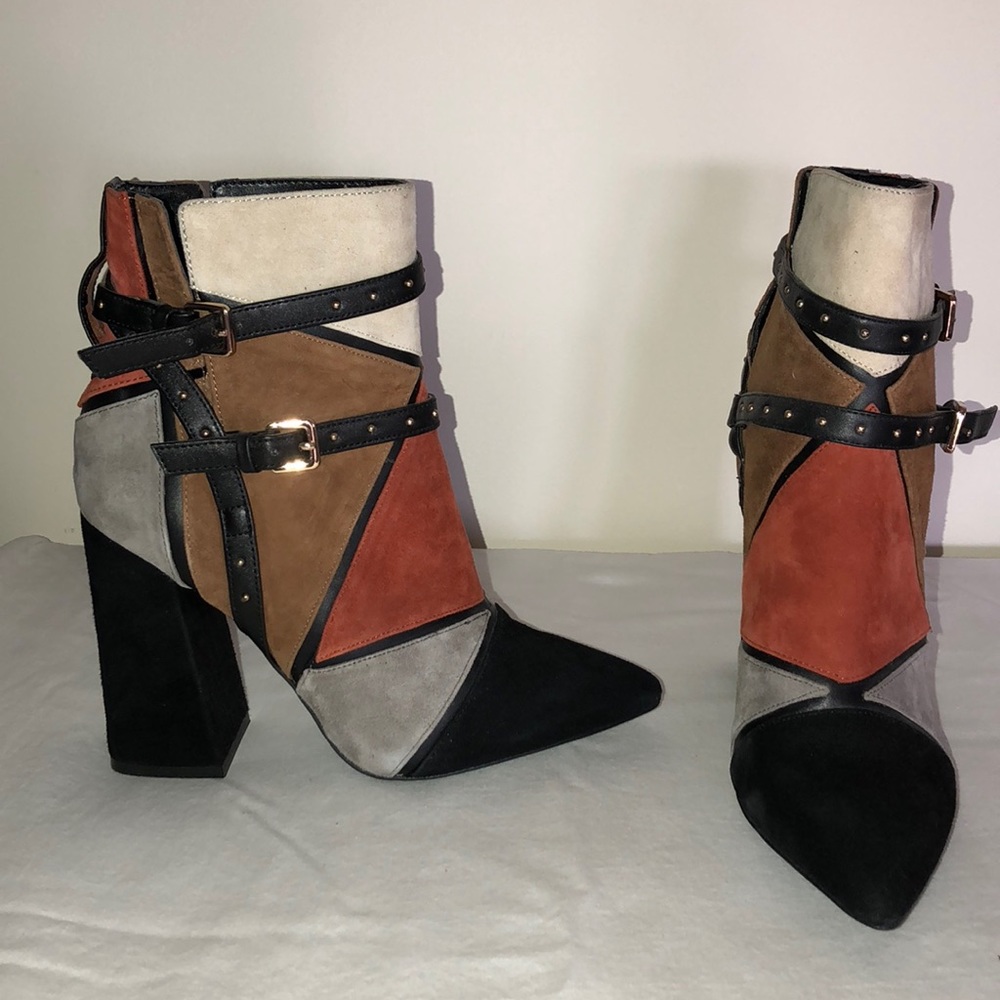 NWOT, Aldo patchwork ankle boots